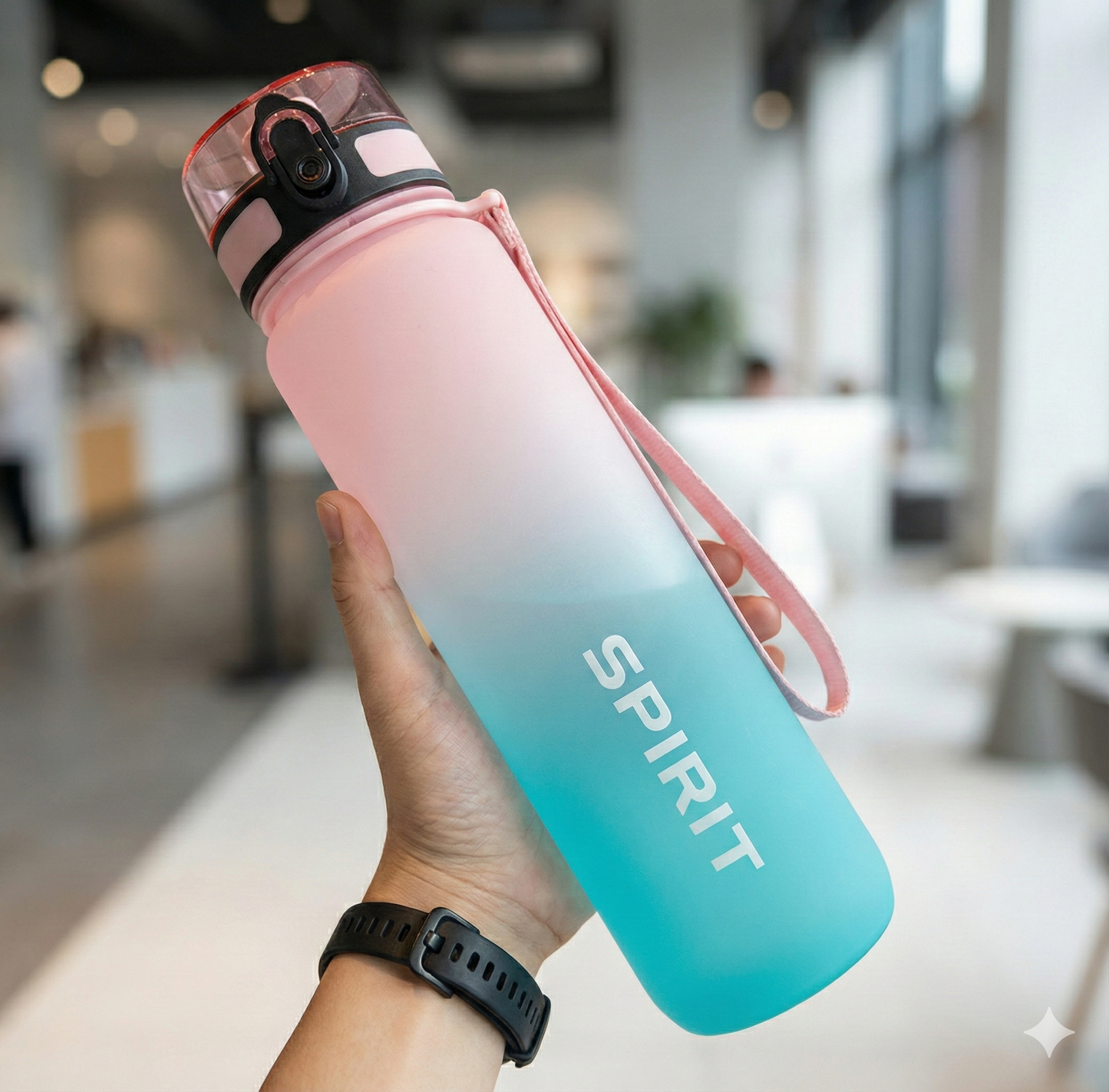 Botella de Agua Deportiva de 1 Litro, Hidratación Colorida y a Prueba de Fugas para tu Vida Activa