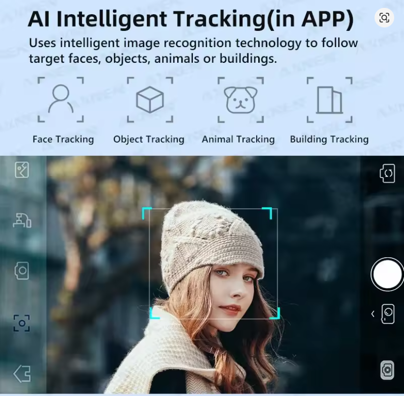 Estabilizador Cardán HQ6 de 3 Ejes para Móvil con Luz LED y Control IA | Android & iPhone