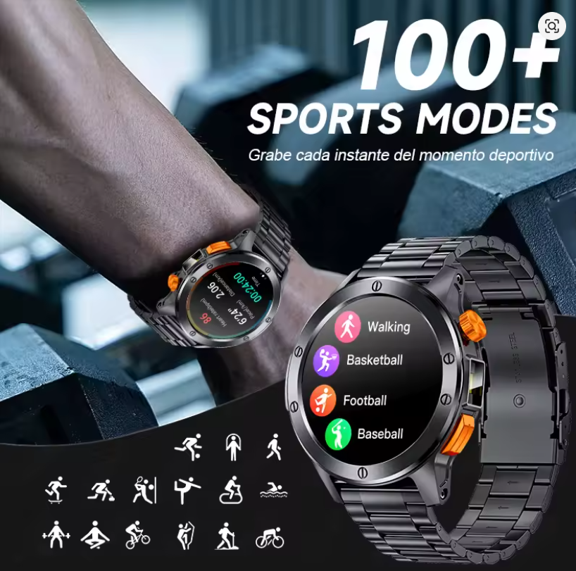 LIGE Smartwatch: Elegancia y Funcionalidad con Linterna, +100 Modos Deportivos y Llamadas Bluetooth