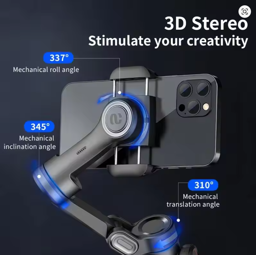 Estabilizador de cardán portátil de 3 ejes SmartXE para teléfono inteligente para iPhone Android AI Seguimiento facial
