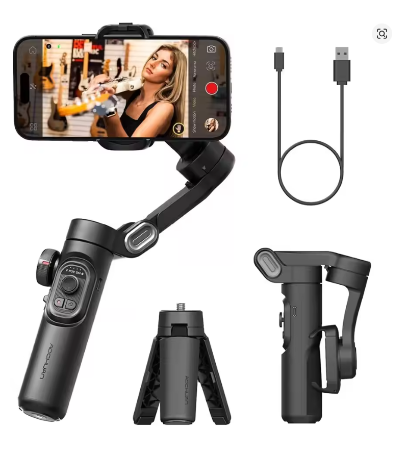 Estabilizador de cardán portátil de 3 ejes SmartXE para teléfono inteligente para iPhone Android AI Seguimiento facial