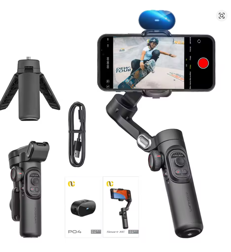 Estabilizador de cardán portátil de 3 ejes SmartXE para teléfono inteligente para iPhone Android AI Seguimiento facial