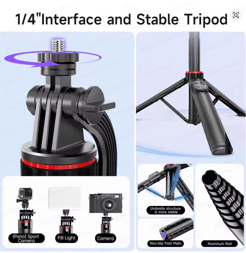 Estabilizador Tipode Cardán de Mano C22 Multifuncional 3 en 1 con Seguimiento Facial por IA y Control Remoto