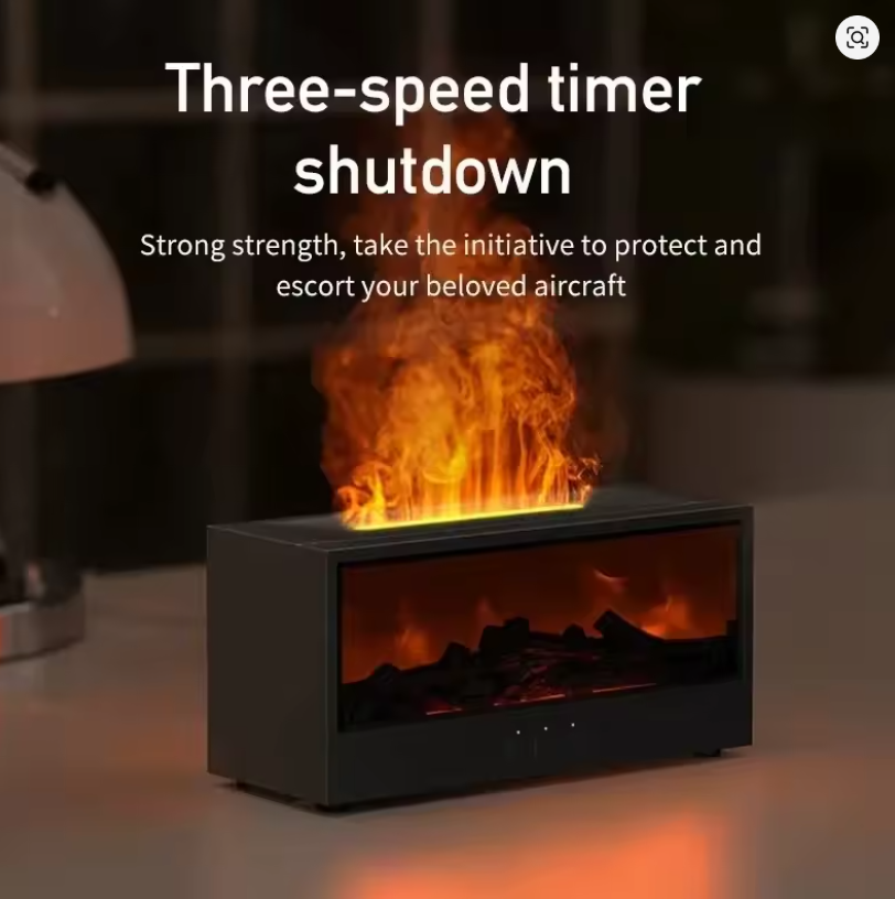 Difusor de Aceites Esenciales Chimenea: Ambiente Relajante con Efecto Llama Realista y Control Remoto