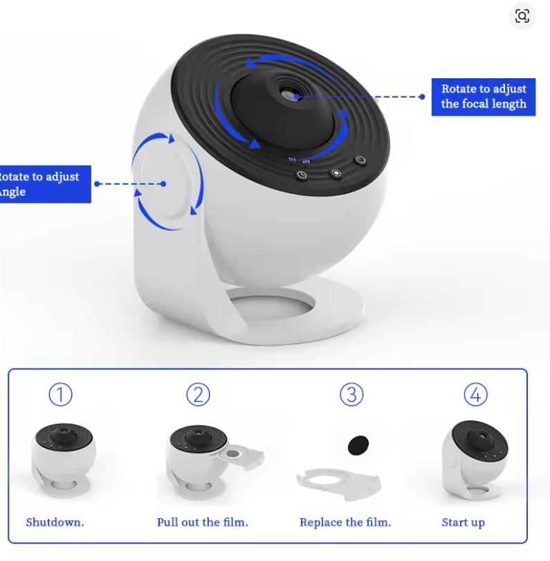 Proyector de Galaxia y Cielo Estrellado 360°: Transforma tu Habitación en un Universo Personal