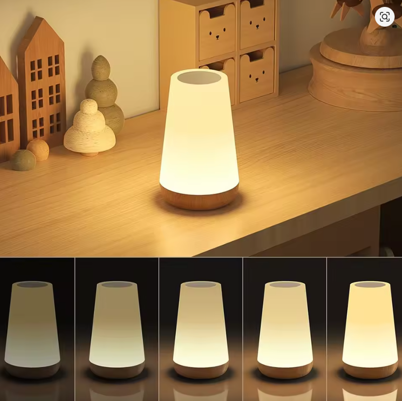 Luz LED Nocturna RGB: 13 Colores, Control Táctil y Remoto, Recargable USB para tu Mesita de Noche