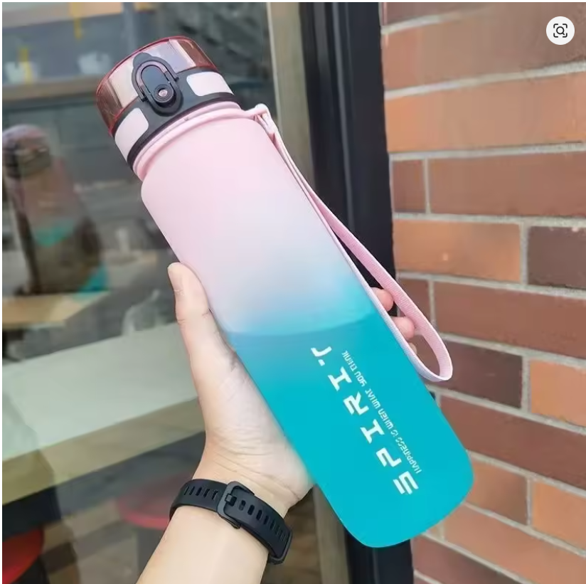 Botella de Agua Deportiva de 1 Litro, Hidratación Colorida y a Prueba de Fugas para tu Vida Activa